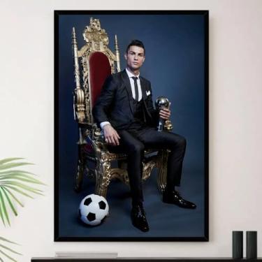 Imagem de Genérico, Quadro Cristiano Ronaldo Rei Futebol Decorativo A4 23x33cm