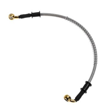 Imagem de Partuto Linha de mangueira de óleo de embreagem de freio de motocicleta de 40 cm Nylon fio de aço inoxidável trançado PU linha de freio hidráulico de motocicleta para motocicletas Dirt Bikes tom