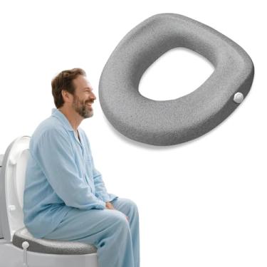 Imagem de ZXMOBY Elevador de assento de vaso sanitário EPP – Adiciona 7,5 cm de altura ao vaso sanitário – com capacidade de peso de 136 kg, para idosos e adultos com deficiência cabe na maioria dos banheiros