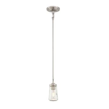 Imagem de Minka Lavery 3301-84 Poleis Mini pendente de iluminação de teto, 1 luz, 60 Watt, níquel escovado