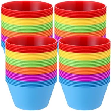 Imagem de Mumufy Conjunto de 36 tigelas de plástico para crianças, inquebrável, 680 g, cereais, lanche, micro-ondas, lava-louças, tigelas coloridas, pequenas crianças, salada, sobremesa, sopa de frutas, sem BPA