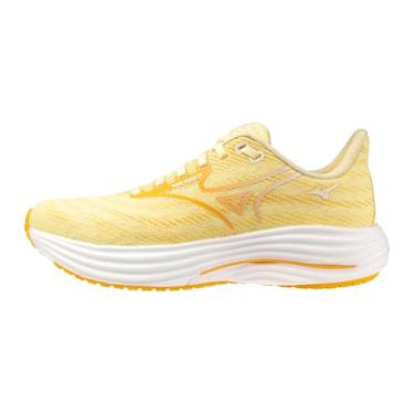 Imagem de Mizuno Tênis de corrida feminino Wave Rider 29, Creme brilhante - cítrico, 35