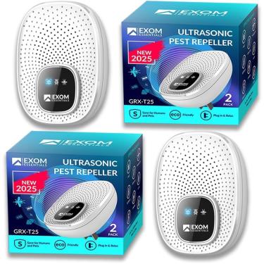 Imagem de T-24, repelente de pragas ultrassônico plug-in de parede mais eficaz do que repelentes - Livre-se de - roedores, esquilos, ratos, ratos, morcegos, baratas, formigas, aranhas, percevejos, mosquitos