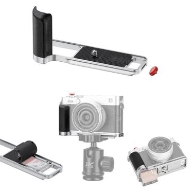 Imagem de JJC Suporte em L e botão de obturador de metal para câmera Fuji Fujifilm X-E5 XE5, aderência de silicone, almofadas antiderrapantes com suporte para cartão SD, placa de liberação rápida Arca Swiss e