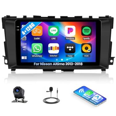 Imagem de [4 + 128 G] Rádio estéreo para carro Android 15 para Nissan Altima 2013-2018 com carro sem fio e Android Auto, rádio de carro de 9 polegadas com link espelhado, Bluetooth, FM/RDS WiFi, GPS, EQ, DSP