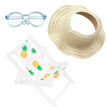 Imagem de Conjunto de acessórios ATCCPYDM para boneca Labubu de 17 cm com chapéu