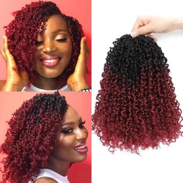 Imagem de Cabelo de crochê Aksice Yanky Twist de 10 polegadas, 8 pacotes sintéti