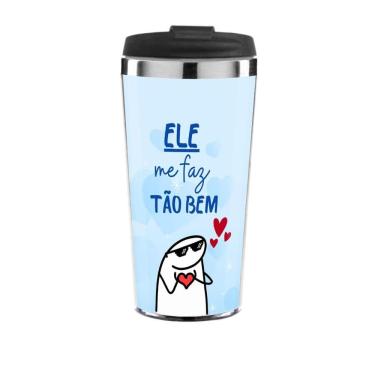Imagem de Copo Térmico Personalizado Namorados Ele Me Faz Tão Bem