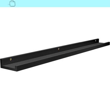 Imagem de Prateleira Criativa Bemfixa Preta 80X9