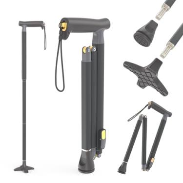 Imagem de Bengala de caminhada Michael Graves Quick Fold para homens e mulheres – Bengala dobrável para estabilidade e estilo – bengala dobrável dobrável – Bengala de caminhada para idosos e adultos