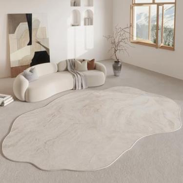 Imagem de Tapetes retrô de luxo para sala de estar, formato irregular, decoração de quarto, macio, moderno, arte, vestiário, tapete espesso (200x250 cm/D)