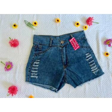 Imagem de Short Jeans Feminino Cintura Alta Modelos Variados - Alumale Jeans, 46
