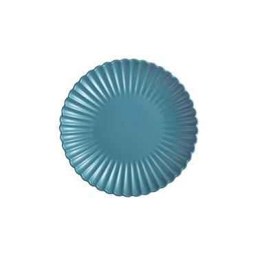 Imagem de Prato de serviço nórdico criativo cerâmica redonda crisântemo prato de jantar frutas salada bolo prato bife cozinha ocidental utensílios de mesa 8 polegadas 10 polegadas pratos (cor: verde 20.3 cm)