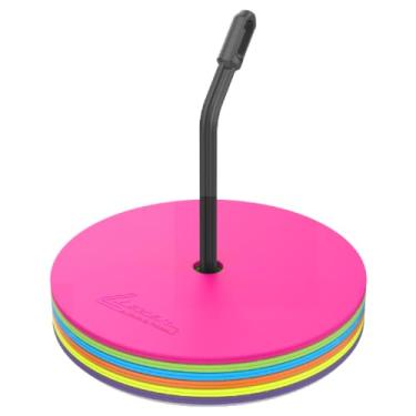 Imagem de LEZER Cones planos de 22 cm, marcadores pontuais, cones de futebol, marcadores de quadra, pontos sentados, discos planos, equipamento de treinamento de futebol, prática de agilidade, futebol, feito em