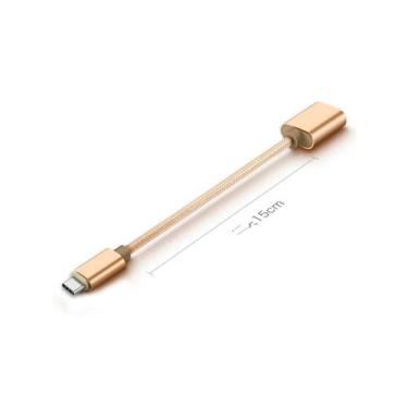 Imagem de Adaptador de cabo OTG tipo C de 15 cm para teclado Pendrive Mouse - Li