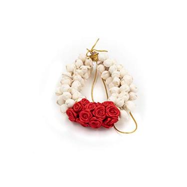 Imagem de Aakarshana jewels Acessórios de cabelo de aparência indiana tradicional, melhor combinação para dança de Bollywood, acessórios de festa de flores naturais para casamentos, festas de formatura ou