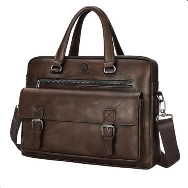 Imagem de Bolsa Pasta Notebook Maleta Executiva Social Masculina Feminina Com Alça Transversal Ideal e Resistente Para Trabalho Faculdade Dia a Dia (Cafe)