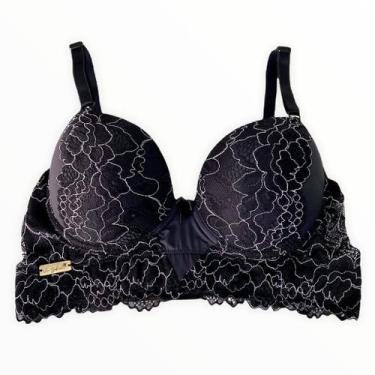 Imagem de Sutiã com Bojo - Via Sedução, G (44), Preto bicolor