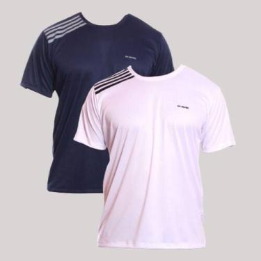 Imagem de Kit 2 Camisetas Dry Slim Fit Academia - OX SILVER, Branco, P