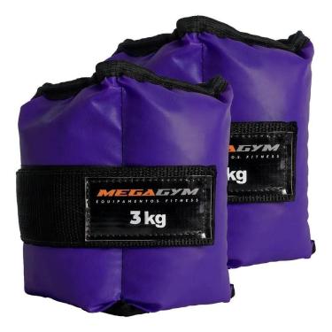 Imagem de Caneleira Tornozeleira 3Kg Em Náilon Impermeável Peso De Per