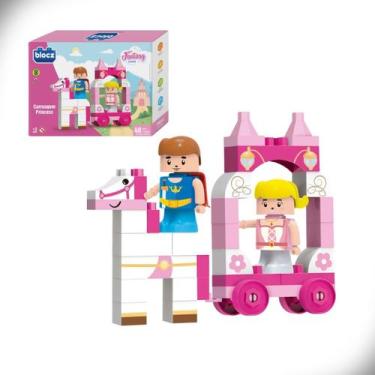 Imagem de Blocos de Montar Carruagem Princess Fantasy Land 40 Peças Blocz