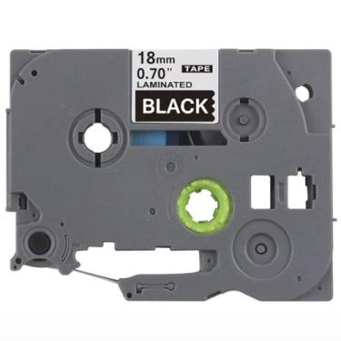 Imagem de Fita rotuladora TZe-345 18MM BRANCO NO PRETO - X-FULL