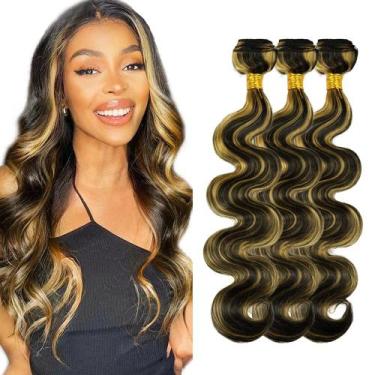 Imagem de Extensões de cabelo NiegMeag Highlight Body Wave 45-50cm 3x 100g