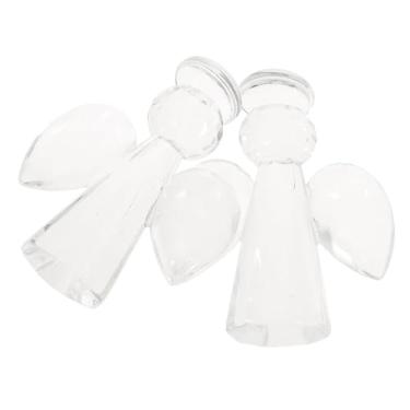 Imagem de 2 peças de decoração criativa em forma de anjo de vidro elegante modelo de anjo para mesa de escritório e decoração de casa para decoração de casa e decoração de casa