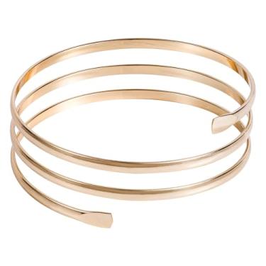 Imagem de Joia minimalista para mulheres, pulseira de braço dourada em camadas, pulseira de braço para braço, pulseira, braçadeira, acessórios para mulheres