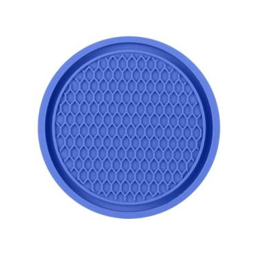 Imagem de Porta-copos de carro 2 peças, porta-copos universal antiderrapante automático, acessórios internos de carro embutidos antiderrapantes universais (azul escuro)
