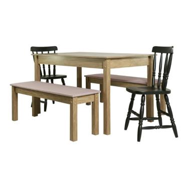 Imagem de Mesa De Jantar Ditália 2 Bancos 2 Cadeiras Diamond