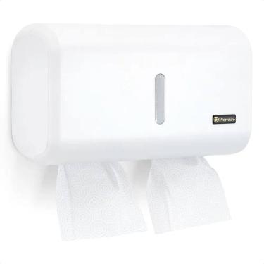Imagem de 2X Dispenser Suporte De Papel Higiênico Cai Cai Branco Compa