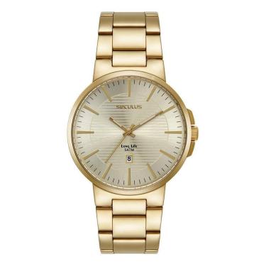 Imagem de Relógio Seculus Masculino Ref: 23730Gpsvda2 Casual Dourado