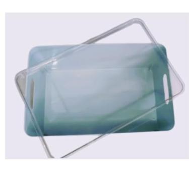 Imagem de Caixa Organizadora Multiuso 12,3L Empilhável com Tampa Transparente – Grande, Resistente e Ideal para Roupas, Brinquedos e Utensílios(1 Caixas 12,3 L/Azul Claro)