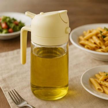 Imagem de 1 Peça Frasco Dosador de Óleo e Azeite 450ml para Cozinha - 2 em 1 Dos