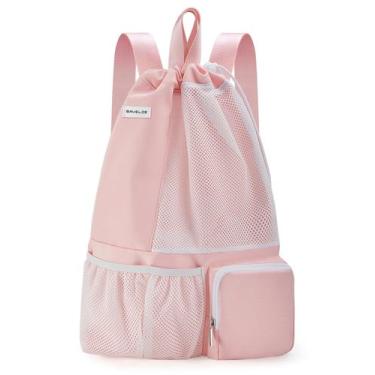 Imagem de Mochila BAVELOE Swim Bag Wet Pocket Mesh Rosa