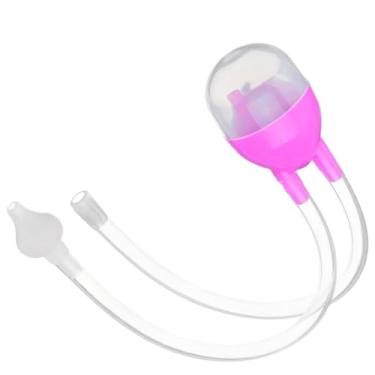 Imagem de Aspirador Nasal Manual Infantil, Silicone Atóxico, com Reservatório, Rosa, para Bebês 0-24 Meses