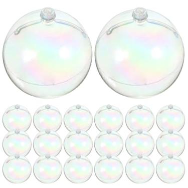 Imagem de BESPORTBLE Conjunto de 20 peças de enfeites de bola de Natal, decorações de pendurar de árvore de Natal inquebráveis, bolas transparentes coloridas para decoração de férias