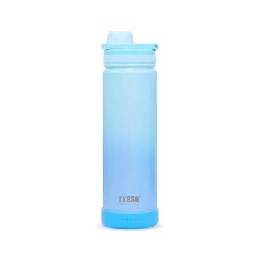 Imagem de TYESO - Copo Térmico 750ml Inox Garrafa com Cores Gradientes - Garrafa Térmica Adequada para Bebidas como Agua, Chá Gelado, Café e Granizados(Azul)
