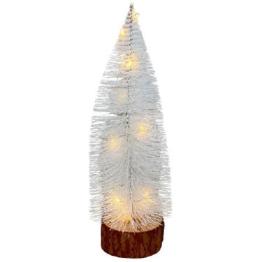 Imagem de Mini Árvore de Natal Decorativa Branca com Led 28,5cm DRM2204 - COML B