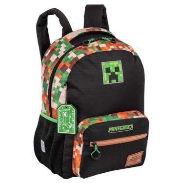 Imagem de Mochila Escolar Infantil Grande Minecraft Outdoors Oficial Sestini Pre