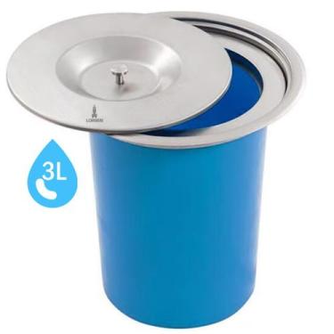 Imagem de Lixeira de Embutir Lorben Pia Bancada Cozinha com Tampa Aço Inox - GT6