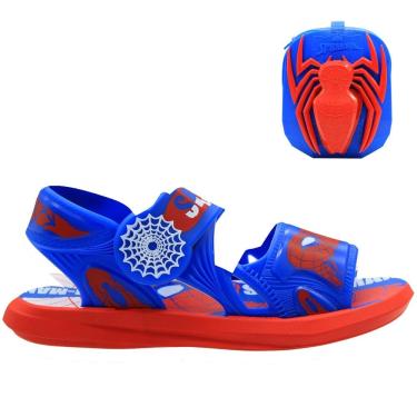 Imagem de Sandália Papete Infantil Grendene Kids Aranha Adventure Com Mochila Menino