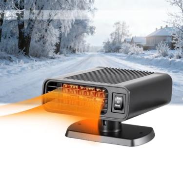 Imagem de Aquecedor de carro, descongelador de 12 V, aquecedor rápido 2 em 1 de aquecimento e resfriamento que se conecta ao isqueiro, desembaçador de aquecimento rápido para carros