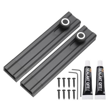 Imagem de PATIKIL 2 peças de trava de trava de barril deslizante, trava deslizante de segurança de liga de alumínio adesiva de 15 cm, ferragens de portão resistente para tela de janela de celeiro de galpão