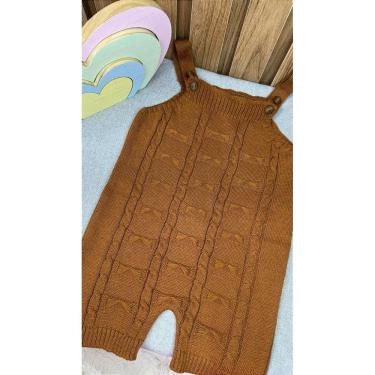 Imagem de Jardineira Romper Trabalhado Caramelo Frontal