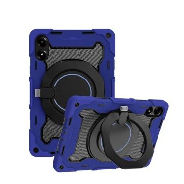 Imagem de Capa para Xiaomi Redmi Pad Pro 12,1 polegadas com suporte giratório 360, alça de ombro, capa militar resistente para Xiaomi Poco Pad 12,1 polegadas (azul escuro)