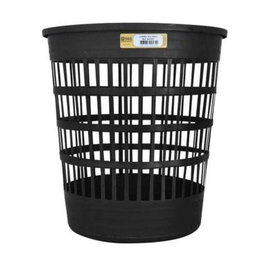 Imagem de Lixeira Plástica 10 Litros Telada Paredes Teladas - Dtools 28,5cm Altura 27cm Diâmetro