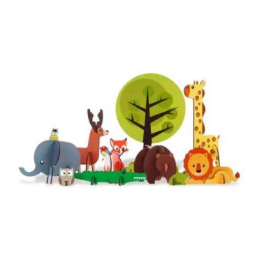 Imagem de Quebra Cabeça 3D Savana Brinquedo Educativo e Pedagógico - Babebi