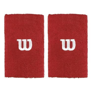 Imagem de Par Munhequeira Wilson Tênis Squash Basquete Beach Vermelho